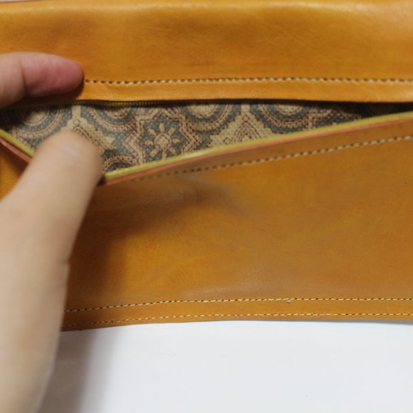 Moroccan Handmade Leather Wallet Wristlets Clutch - Picture 5 of 6